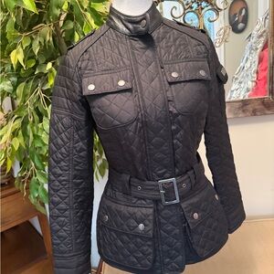Barbour Black Quilted Utility Jacket